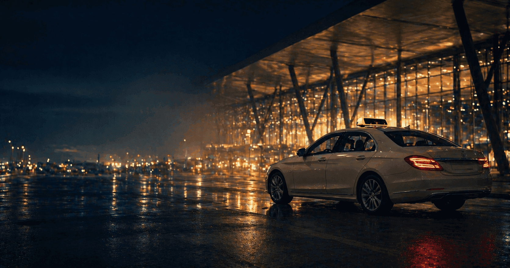 Mercedes taxi at Stuttgart Airport — Bad Cannstatt transfers