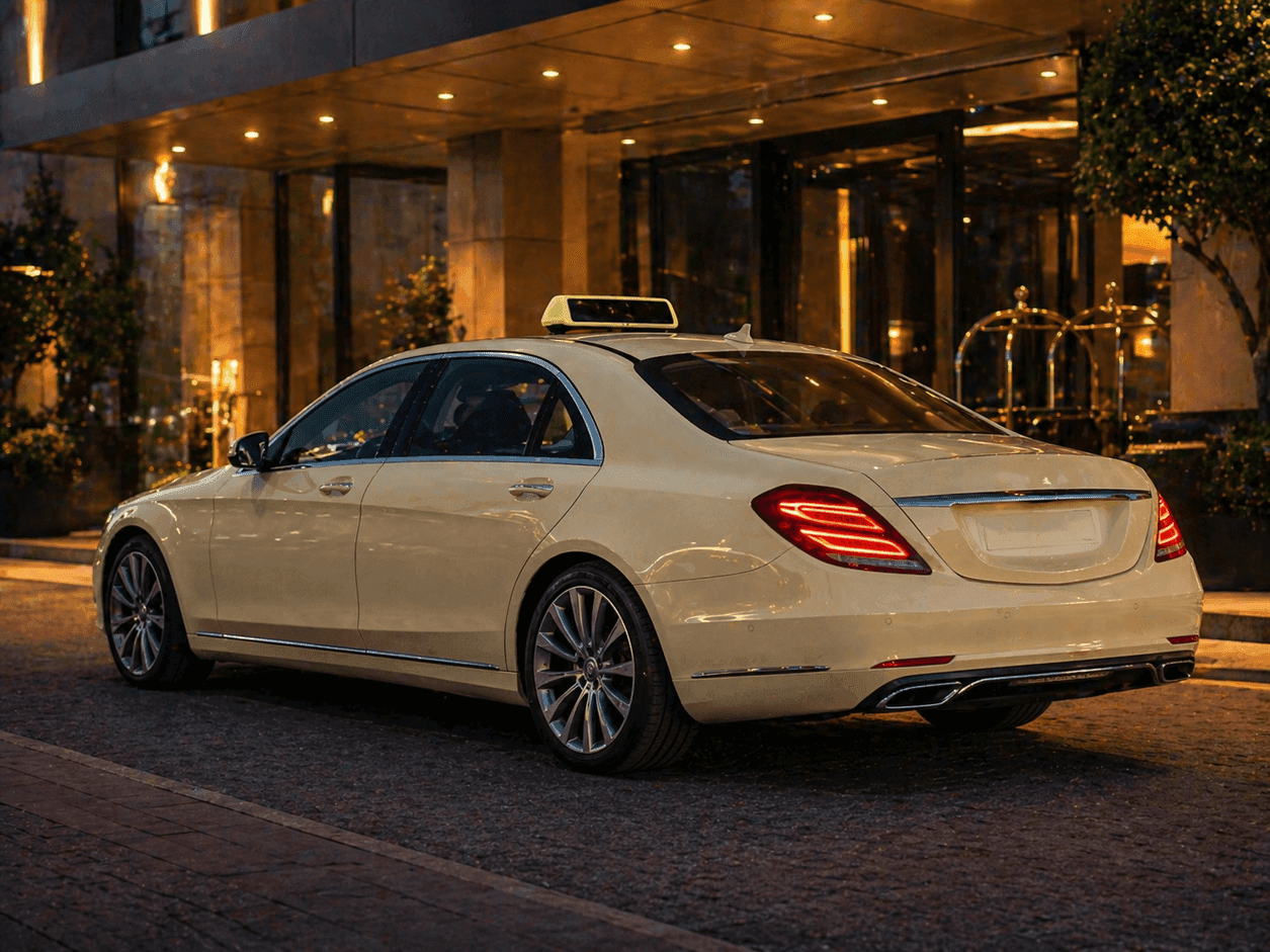 Mercedes S-Class chauffeur for Sindelfingen ⇄ Stuttgart Airport transfers